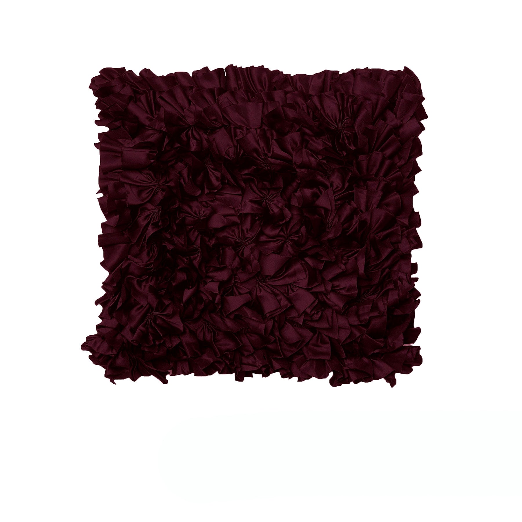 Rapee Morocco Can Can Mulberry Ruffles Cushion Cover 43 x 43 cm V442-RAP-CUSHIONC-MOROCCOCANCAN-MULBERRY-SQ