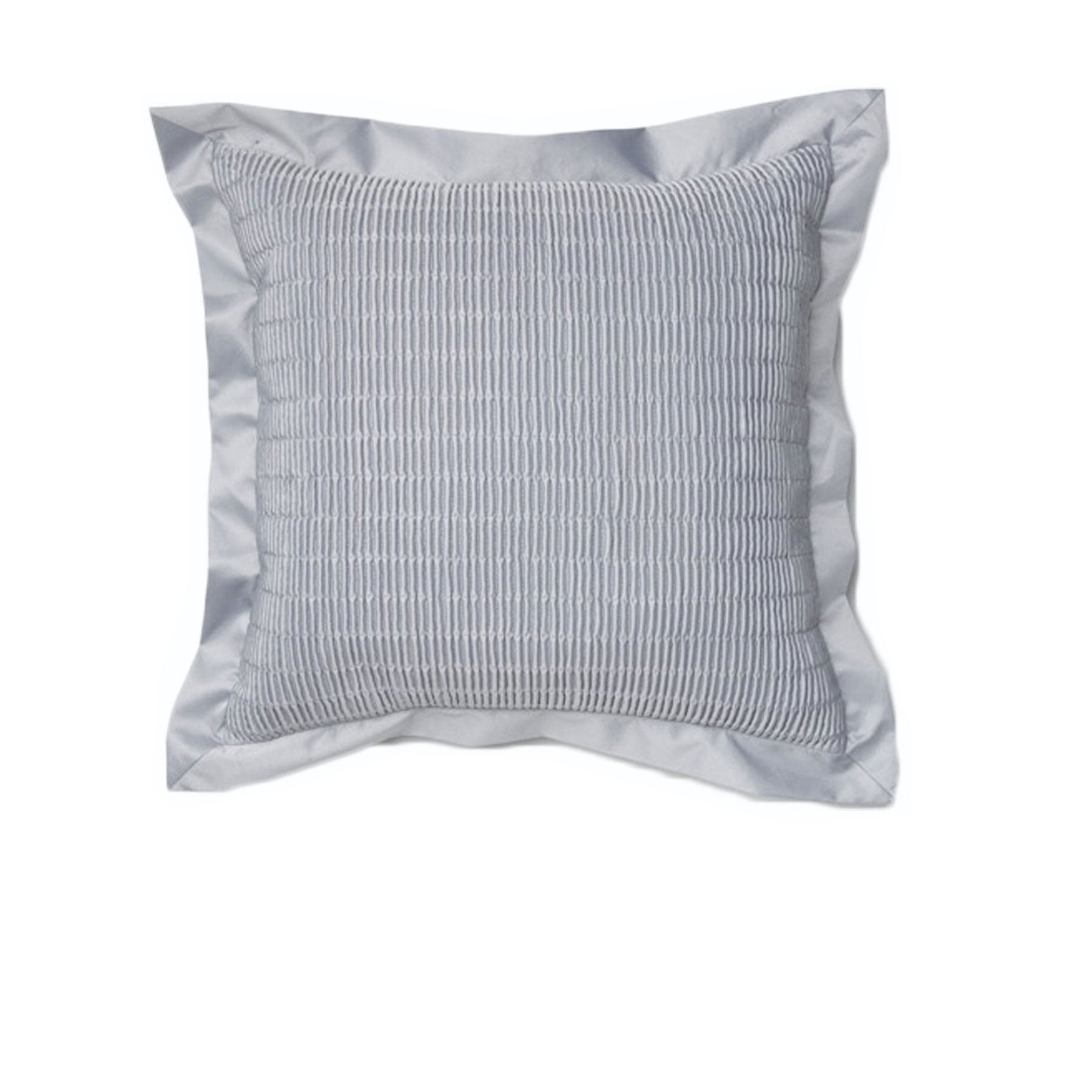Rapee Morocco Quilted Flange Cushion Cover- Silver 43 x 43 cm V442-RAP-CUSHIONC-MOROCCOQUILTED-SILVER-SQ