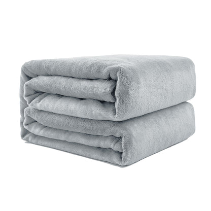 Super Soft Micro Flannel Plush Blanket Queen 220 x 240cm Grey V442-STT-BLANKET-25MICROFLANNELPLUSH-GREY-QS