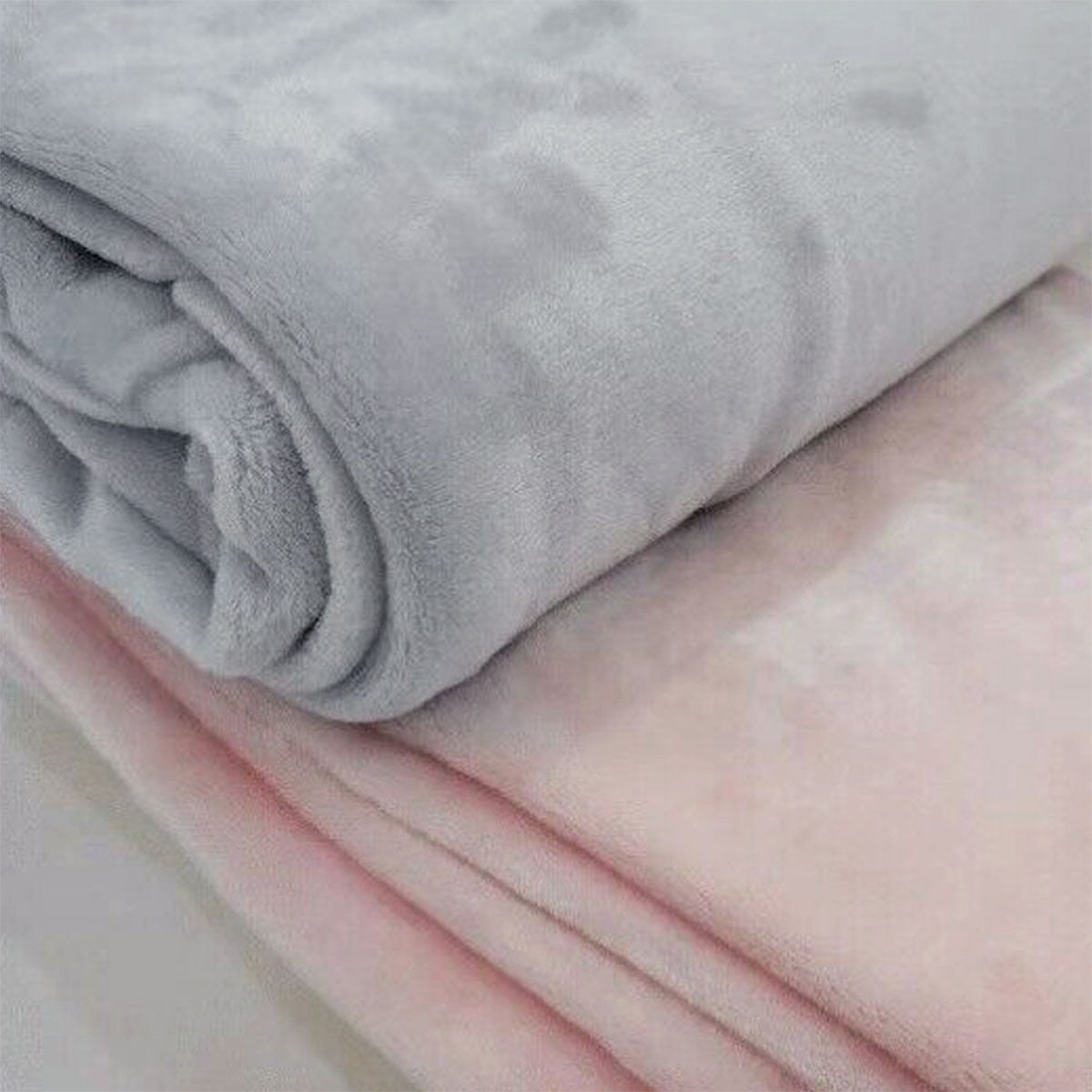 Super Soft Micro Flannel Plush Blanket Single 150 x 220 cm Grey V442-STT-BLANKET-25MICROFLANNELPLUSH-GREY-SB