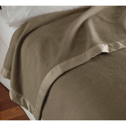 400GSM Luxury Wool Blanket Mocha Queen V442-STT-BLANKET-400GSMWOOL-MOCHA-QS