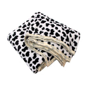 Animal Skin Pattern Soft Flannel Plush Single Size Blanket / Large Throw Rug 150 x 200cm Dalmatian V442-STT-BLANKET-ANIMALDALMATIAN-WHITE-SB