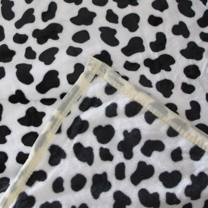 Animal Skin Pattern Soft Flannel Plush Single Size Blanket / Large Throw Rug 150 x 200cm Dalmatian V442-STT-BLANKET-ANIMALDALMATIAN-WHITE-SB