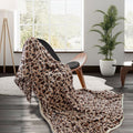 Animal Pattern Soft Flannel Plush Queen Size Blanket 220 x 240cm Leopard V442-STT-BLANKET-ANIMALLEOPARD-BROWN-QS