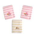 Living Home for Baby Girls Flowers and Bear Pack of 3 Embroidered Polar fleece Stripe Cot Blankets 100 x 140cm V442-STT-BLANKET-PACKOF3FLOWERSBABY-PINK-CT