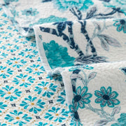 100% Cotton Lightly Quilted Coverlet Set Delta Queen 230 x 250 cm V442-STT-COVERLET-DELTA-BLUE-QS