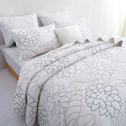 100% Cotton Coverlet Set Eliana Queen V442-STT-COVERLET-ELIANA-WHITE-QS