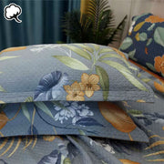100% Cotton Coverlet Set Embroidered Palm Queen V442-STT-COVERLET-EMBPALM-CHARCOAL-QS