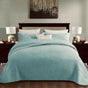 100% Cotton Coverlet Set Floral Turquoise King V442-STT-COVERLET-FLORAL-TURQUOISE-KI