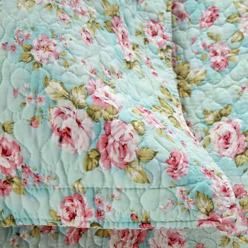 100% Cotton Cover Lightly Quilted Coverlet Set Isabella Multi Queen V442-STT-COVERLET-ISABELLA-MULTI-QS