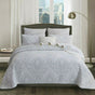 100% Cotton Coverlet Set Majestic White Queen V442-STT-COVERLET-MAJESTIC-WHITE-QS