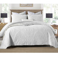 Cotton Rich Lightly Quilted Coverlet Set Royale White King V442-STT-COVERLET-ROYALE-WHITE-KI