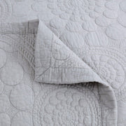 100% Cotton Lightly Quilted Coverlet Set Unity Silver Queen V442-STT-COVERLET-UNITY-SILVER-QS