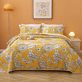 Cotton Lightly Quilted Coverlet Set Vibrante Yellow Queen V442-STT-COVERLET-VIBRANTE-YELLOW-QS