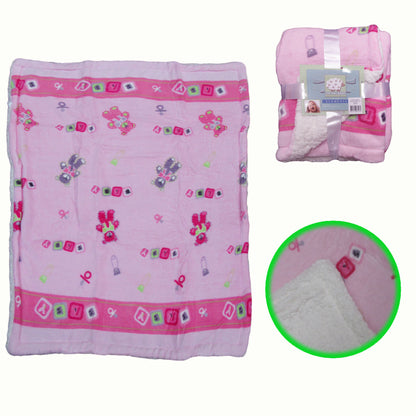 Elements Soft Coral Fleece Baby Blanket 80 x 100 cm -Pink V442-TOC-BLANKET-SOFTBABY-PINK-RE