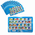 Set of 12 PVC Easy Care Placemats - Alphabet V442-TOC-TABLEPLACEMAT-ALPHABET-BLUE-RE