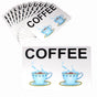 Set of 12 PVC Easy Care Placemats - Coffee V442-TOC-TABLEPLACEMAT-COFFEE-WHITE-RE
