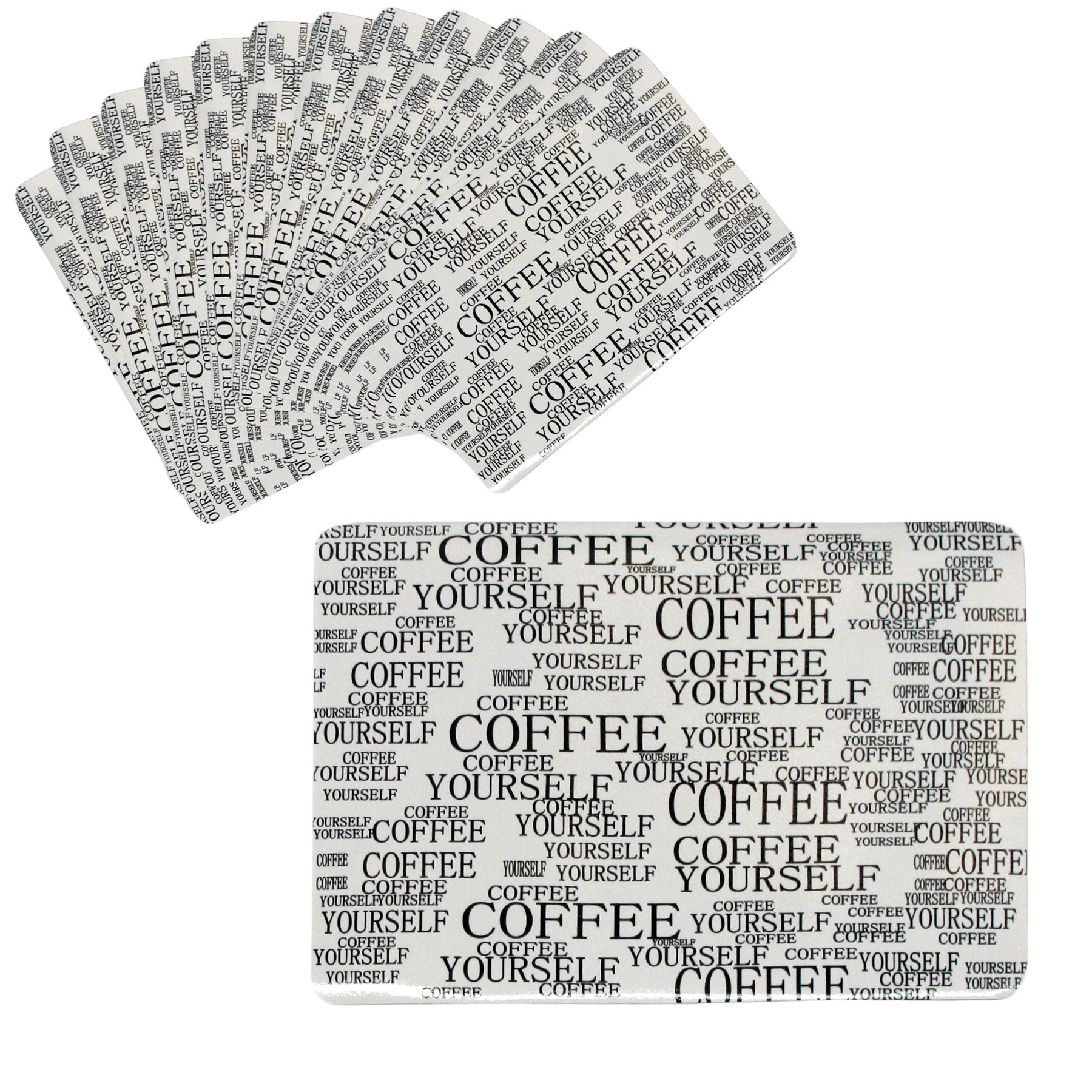 Set of 12 PVC Easy Care Placemats - Signature White V442-TOC-TABLEPLACEMAT-SIGNATURE-WHITE-RE
