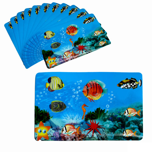 Set of 12 PVC Easy Care Placemats - Skuba V442-TOC-TABLEPLACEMAT-SKUBA-BLUE-RE