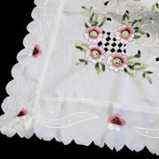 Anya Flowers White Embroidered Cutout Rectangular Tablecloth 152 x 228 cm V442-UGG-TABLEC-ANYA228-WHITE-RE