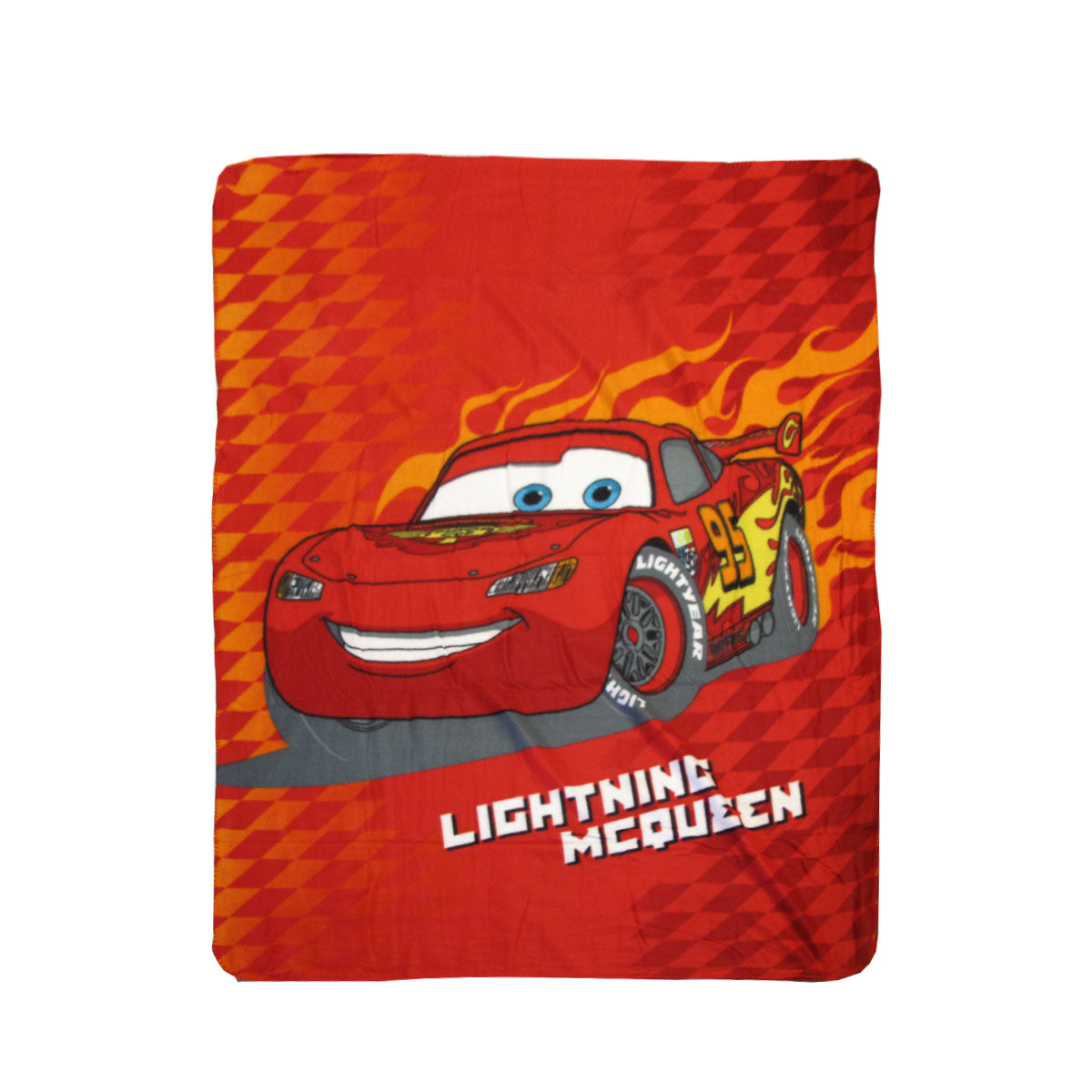 Lightning McQueen Printed Polar Fleece Throw Rug 130 x 160 cm V442-UGG-THROW-LIGHTNINGMCQUEEN-RED-RE