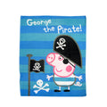 Peppa Pig George the Pirate Printed Polar Fleece Throw Rug 130 x 160 cm V442-UGG-THROW-PEPPAPIGPIRATE-BLUE-RE