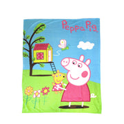 Peppa Pig Tree House Printed Polar Fleece Throw Rug 130 x 160 cm V442-UGG-THROW-PEPPAPIGTREEHOUSE-MULTI-RE