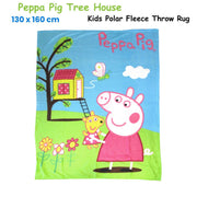 Peppa Pig Tree House Printed Polar Fleece Throw Rug 130 x 160 cm V442-UGG-THROW-PEPPAPIGTREEHOUSE-MULTI-RE