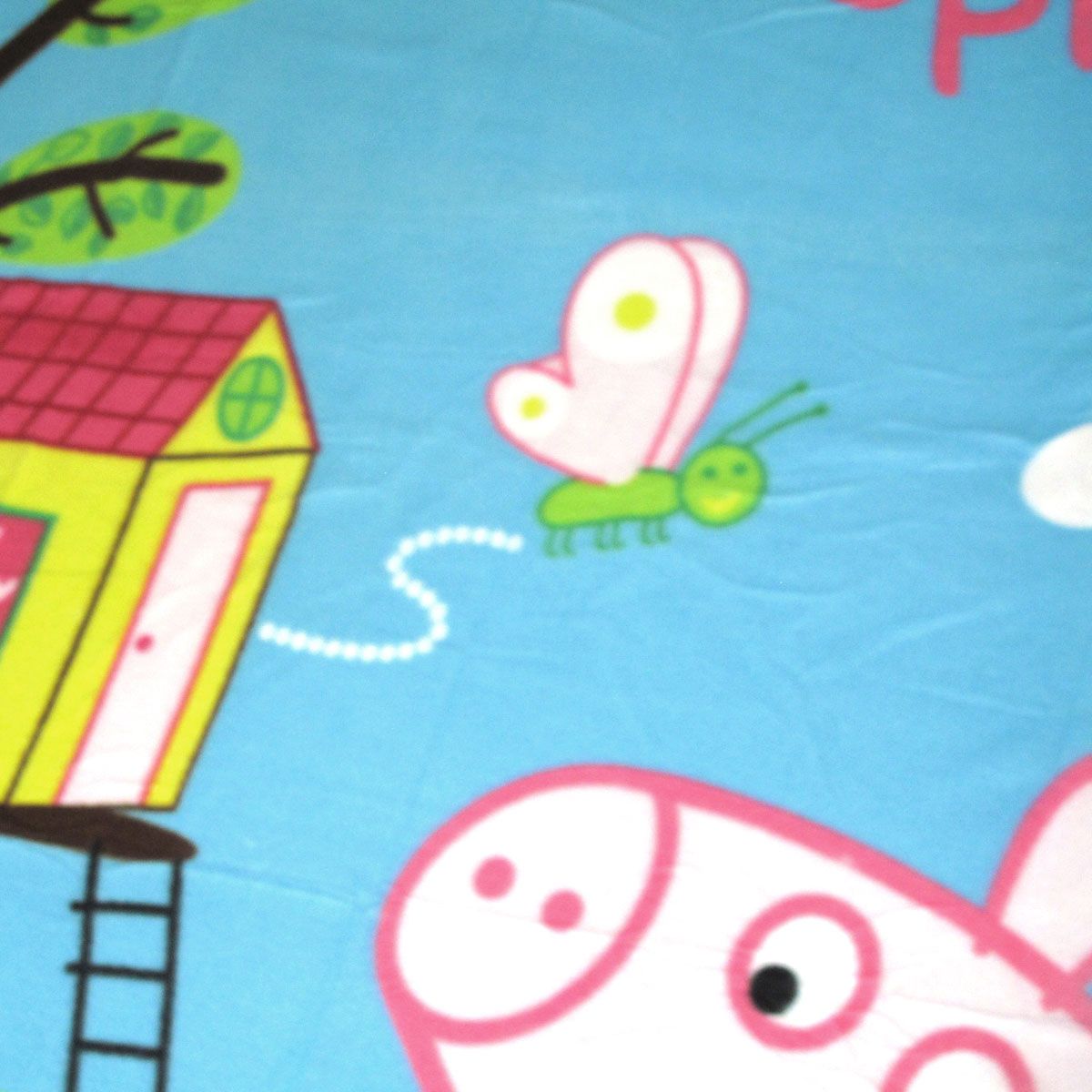 Peppa Pig Tree House Printed Polar Fleece Throw Rug 130 x 160 cm V442-UGG-THROW-PEPPAPIGTREEHOUSE-MULTI-RE