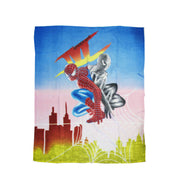 Spiderman Printed Polar Fleece Throw Rug 130 x 160 cm V442-UGG-THROW-SPIDERMAN-MULTI-RE
