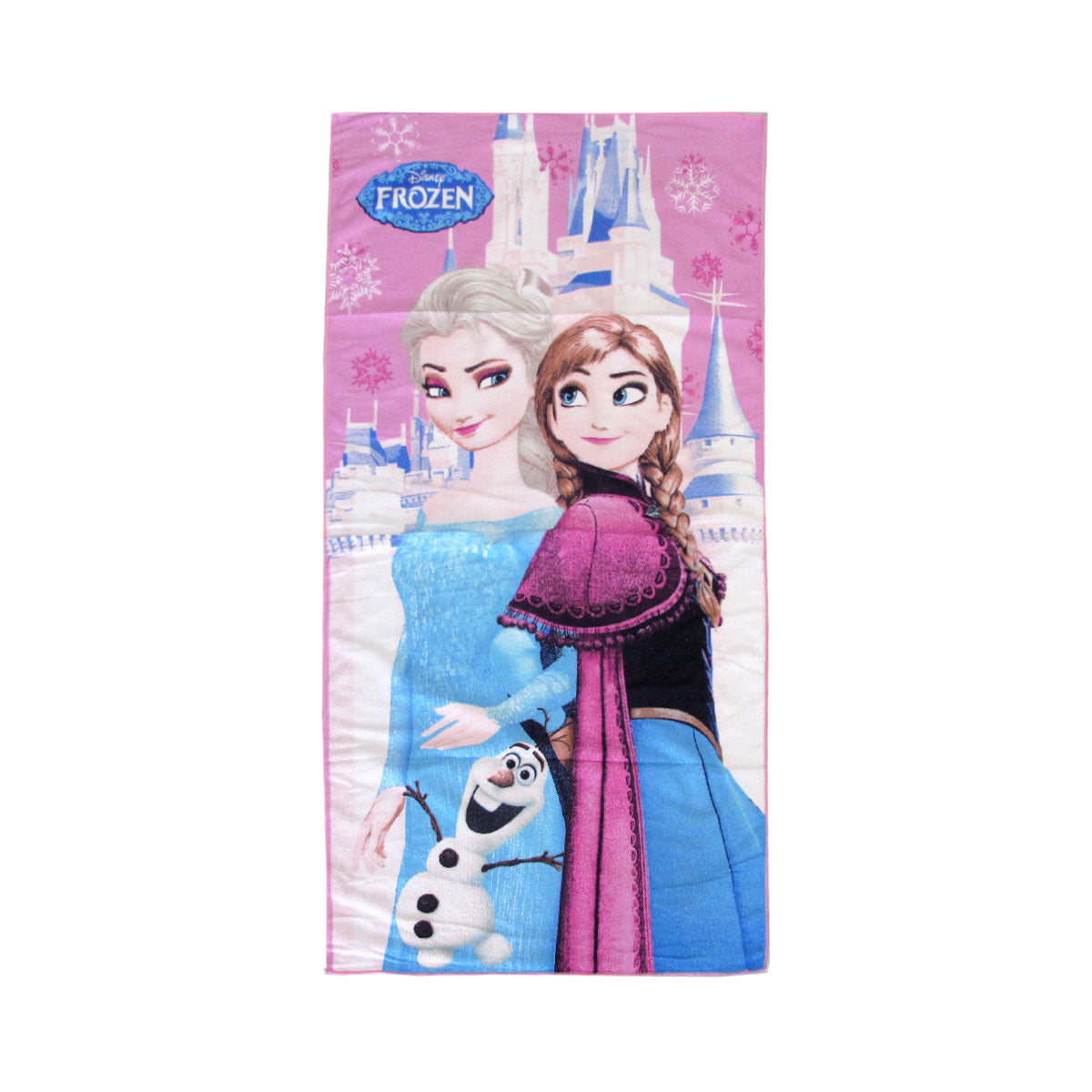 Bloomington Frozen Elsa & Anna Kids Cartoon Printed Microfiber Beach Towel 70 x 137 cm V442-UGG-TOWEL-FROZENELSAANNA-PINK-RE