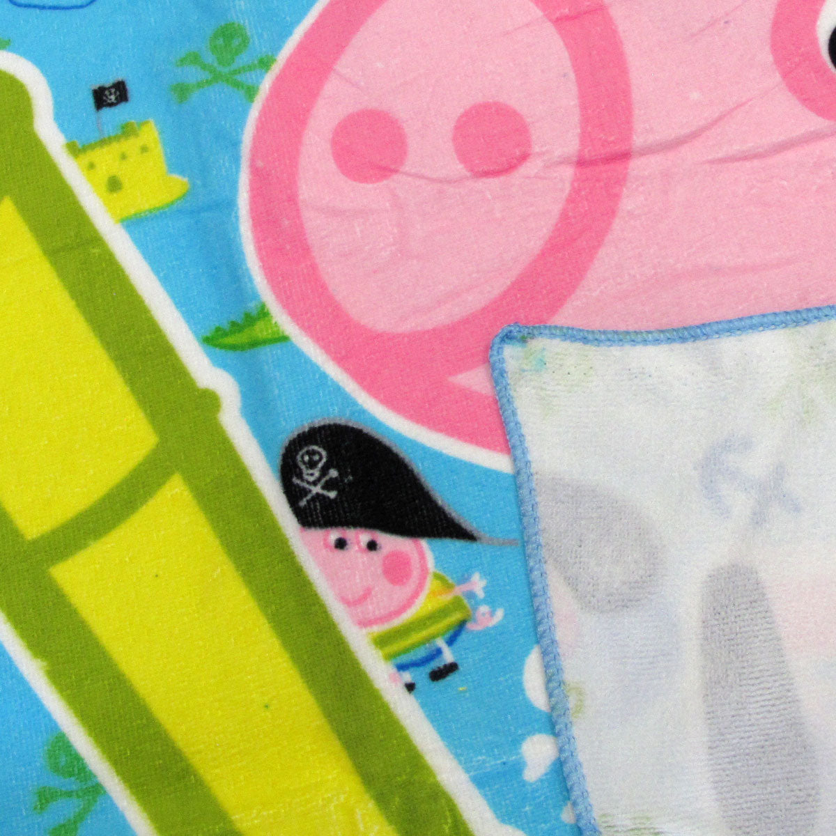Bloomington Peppa Pig George the Pirate Kids Cartoon Printed Microfiber Beach Towel 70 x 137 cm V442-UGG-TOWEL-PEPPAPIGPIRATE-MULTI-RE