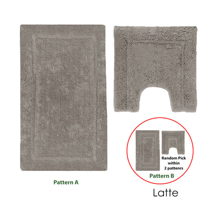 2200GSM 2 Pce Axel 100% Cotton Bath Mat Set Latte V442-UNA-BATHM-AXEL-LATTE-SH