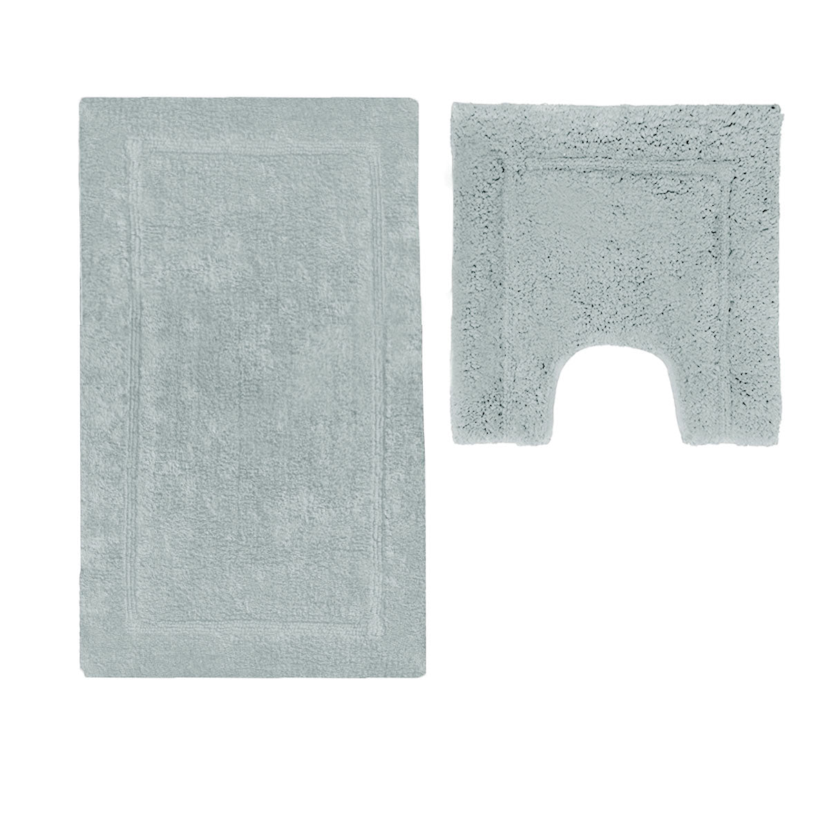 2200GSM 2 Pce Axel 100% Cotton Bath Mat Set Silver Cloud V442-UNA-BATHM-AXEL-SILVERCLOUD-SH