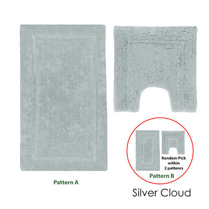 2200GSM 2 Pce Axel 100% Cotton Bath Mat Set Silver Cloud V442-UNA-BATHM-AXEL-SILVERCLOUD-SH