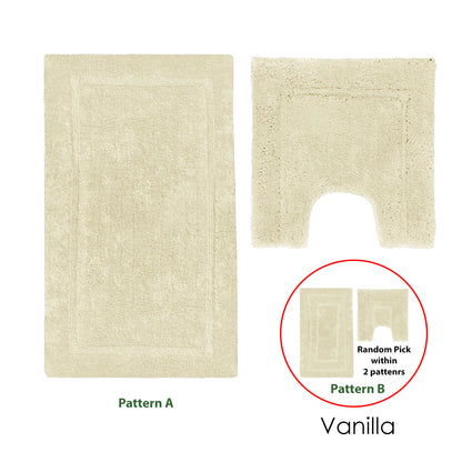 2200GSM 2 Pce Axel 100% Cotton Bath Mat Set Vanilla V442-UNA-BATHM-AXEL-VANILLA-SH