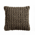 Cable Appliqued Filled Cushion - Expresso V442-UNA-CUSHION-CABLE-EXPRESSO-ST