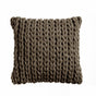 Cable Appliqued Filled Cushion - Expresso V442-UNA-CUSHION-CABLE-EXPRESSO-ST