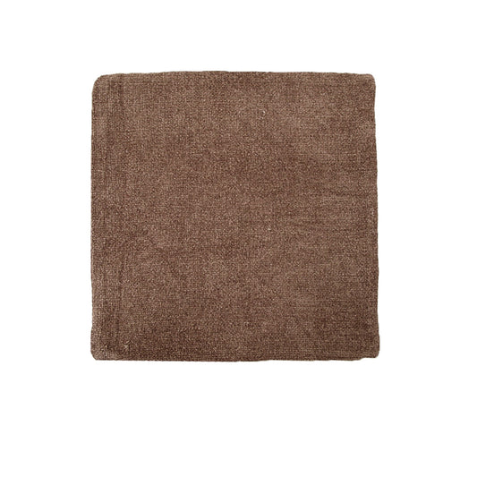 Impressions Australia Oxford Chenille Cushion Cover - Brown V442-UNA-CUSHIONC-OXFORDCHENILLE-BROWN-SQ