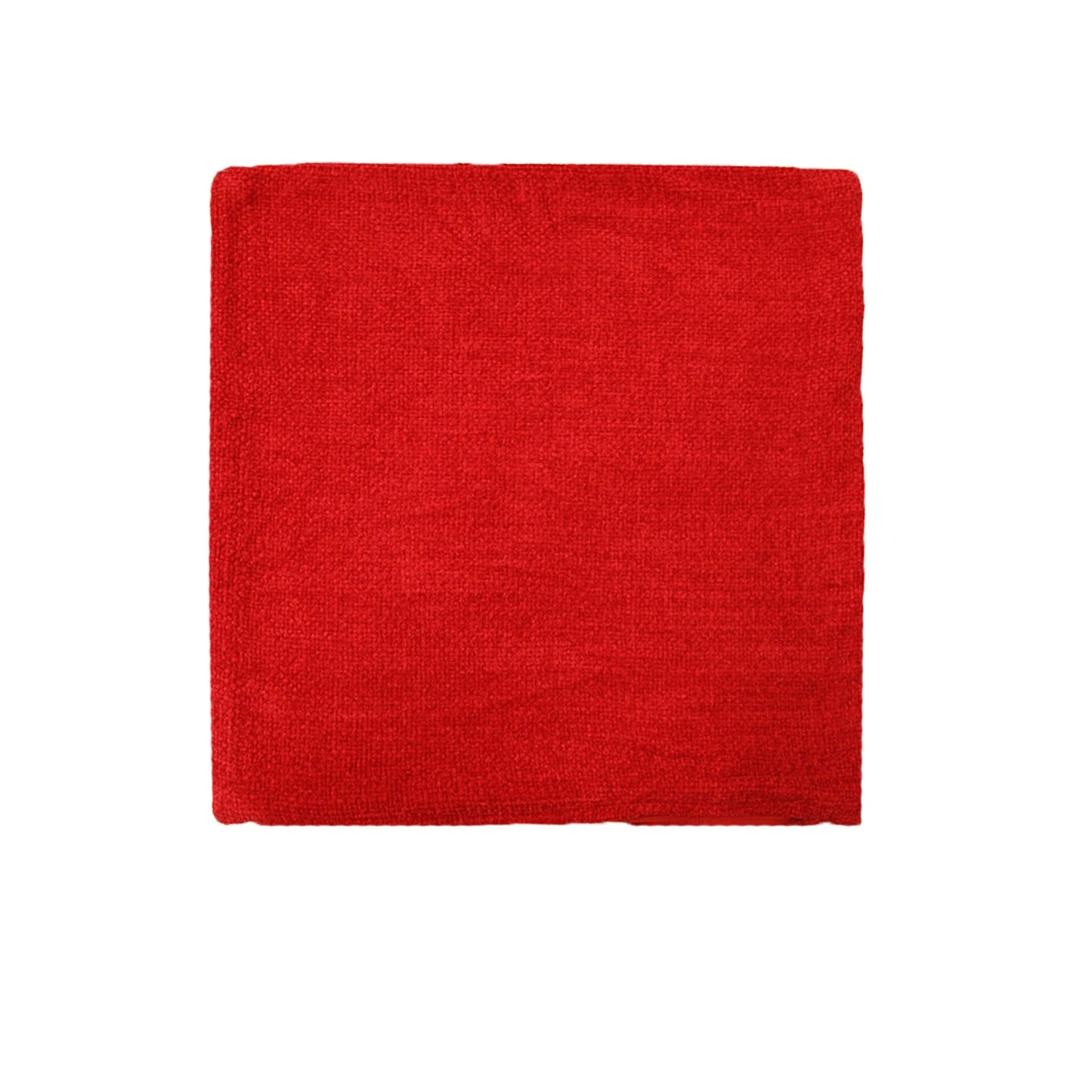 Impressions Australia Oxford Chenille Cushion Cover - Red V442-UNA-CUSHIONC-OXFORDCHENILLE-RED-SQ