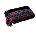 Liam Acrylic Knitted Throw Rug with Fringe No7 V442-UNA-THROW-LIAMNO7-MULTI-RE