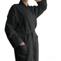Jason 240GSM Waffle Polyester Cotton Kimono Ebony V442-WAM-BATHROBE-240GSMWAFFLE-EBONY-L
