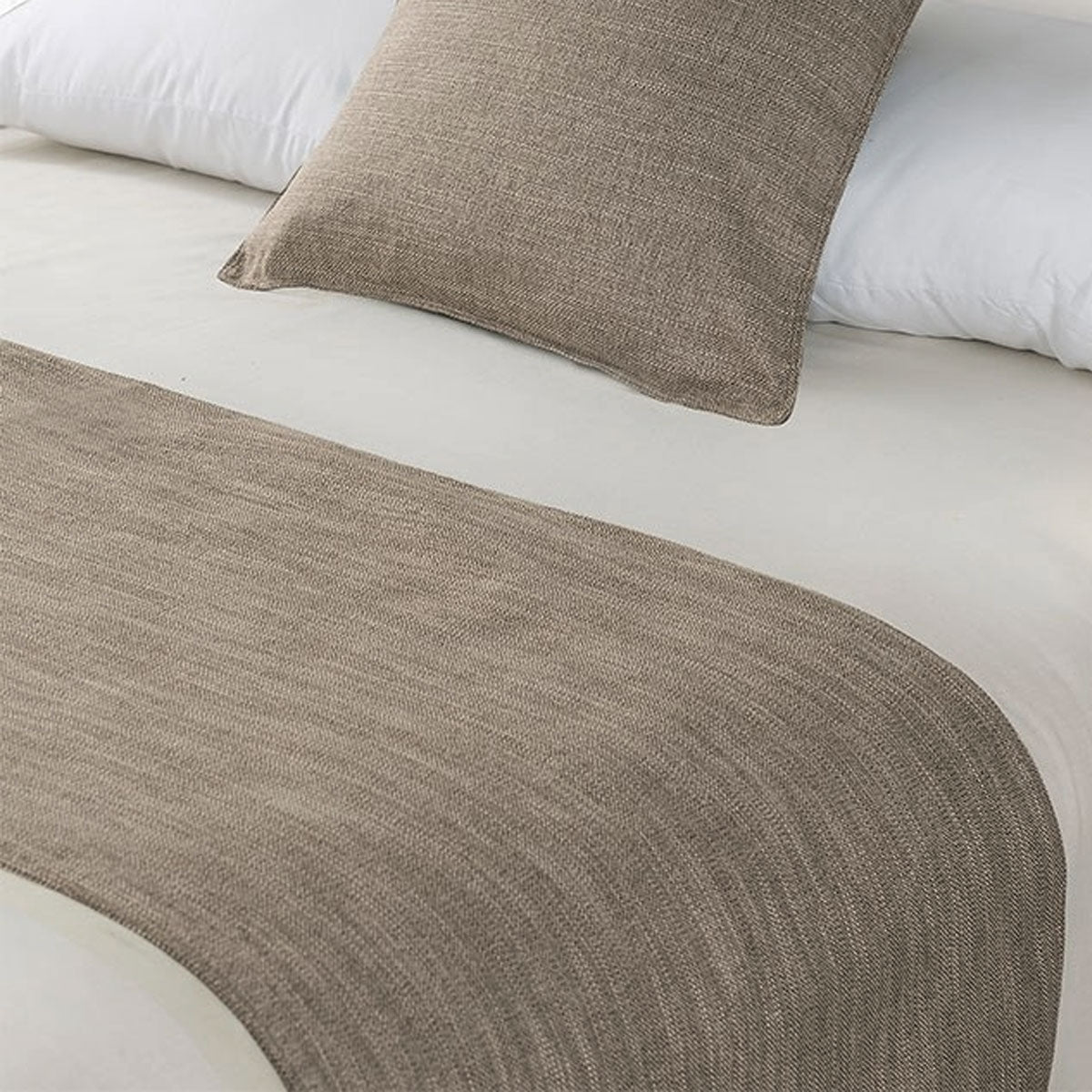 Jason Linen Look Sand Bed Runner King V442-WAM-BEDR-LINENLOOK-SAND-KI