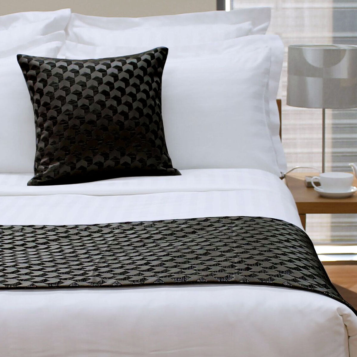 Jason Regency Black (Also Known as Ink Blue) Bed Runner King V442-WAM-BEDR-REGENCY-INKBLUE-KI