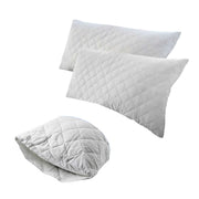 Jason Twin Pack of Quilted Cotton King Pillow Protectors 51 x 91 cm V442-WAM-PILLOWP-COTTONQUILTED-WHITE-KI