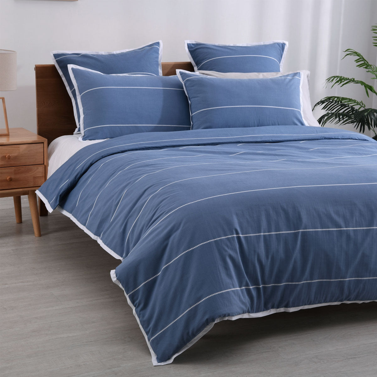 Jason Calista Indigo Quilt Cover Set Queen V442-WAM-QUILTCS-CALISTA-INDIGO-QS
