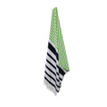 Onkaparinga Rainbow Striped Fringe Cotton Beach Towel Green/Navy V442-WAM-TOWEL-RAINBOWSTRIPED-GREEN-RE