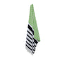 Onkaparinga Rainbow Striped Fringe Cotton Beach Towel Green/Navy V442-WAM-TOWEL-RAINBOWSTRIPED-GREEN-RE