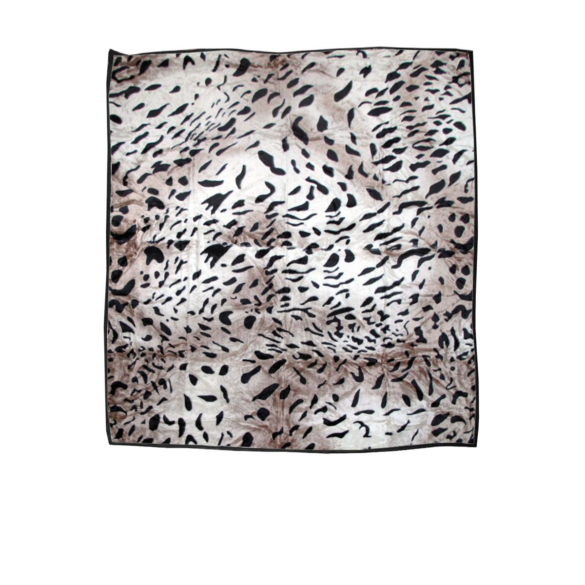 750gsm 3.5kg Double Layer Animal Print Faux Mink Blanket Queen 200x240 cm Taupe Jaguar V442-YTL-BLANKET-750GSMJAGUAR-TAUPE-QS