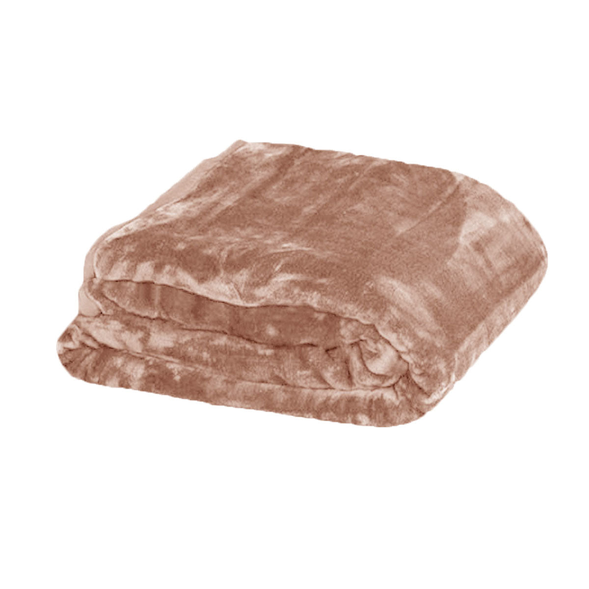750gsm 3.5kg Double Layer Faux Mink Blanket Queen 200x240 cm Light Mocha V442-YTL-BLANKET-750GSMPLAIN-LIGHTMOCHA-QS